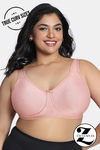 Zivame True Curv Jacquard Single Layered Non Wired Full Coverage Super Support Bra - Dusty Pink — thumbnail 1